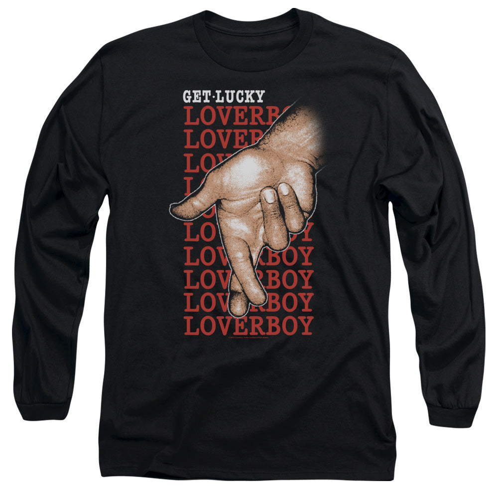 Loverboy/fingers Crossed-l/s Adult 18/1-black