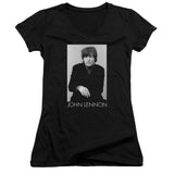 Juniors Sheer Cap Sleeve V-Neck