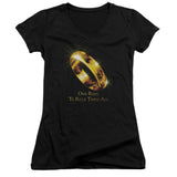 Juniors Sheer Cap Sleeve V-Neck