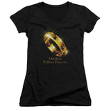 Juniors Sheer Cap Sleeve V-Neck
