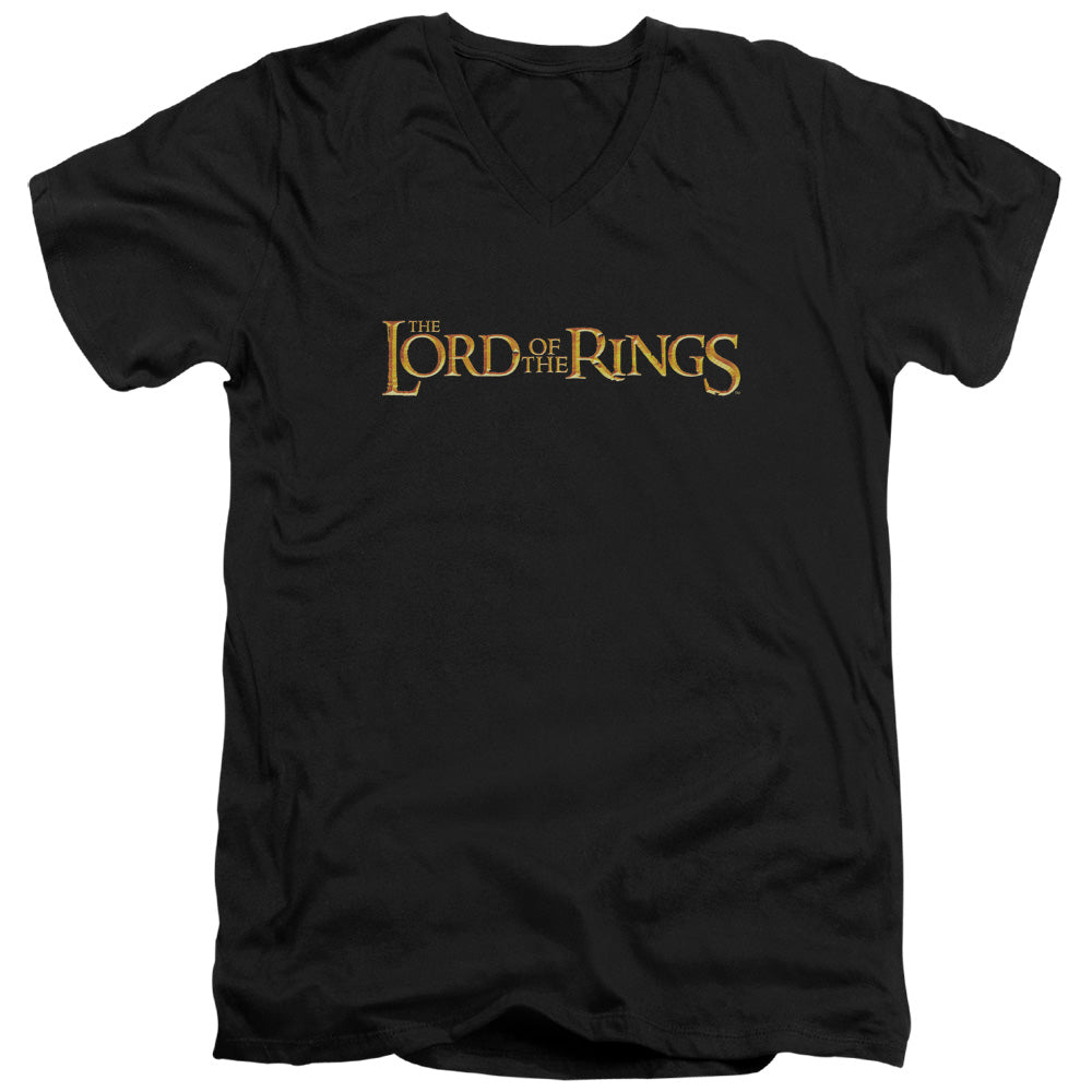 Lor/lotr Logo - S/s Adult V-neck - Black