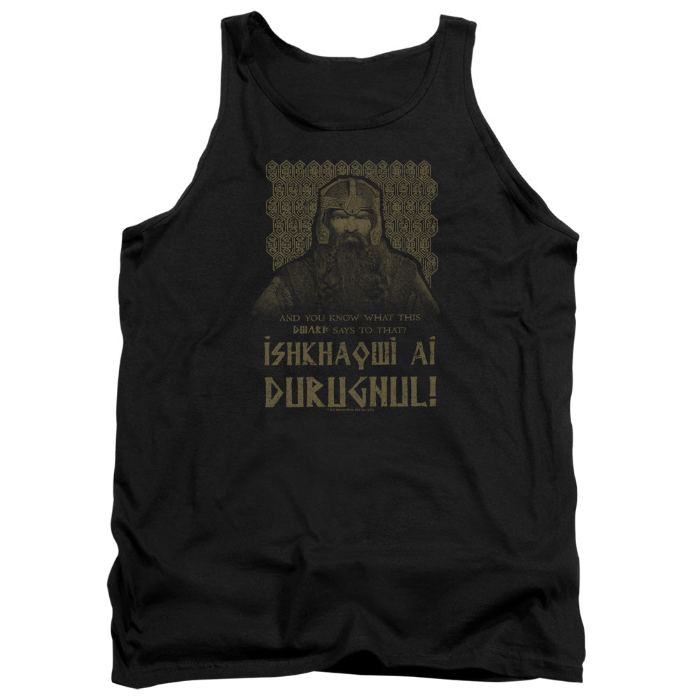 Lord Of The Rings/ishkhaqwi Durugnul-adult Tank-black