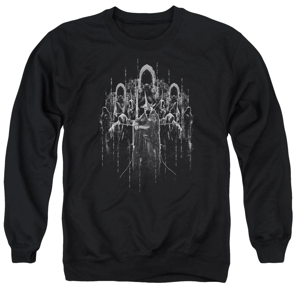 Lord Of The Rings/the Nine-adult Crewneck Sweatshirt-black