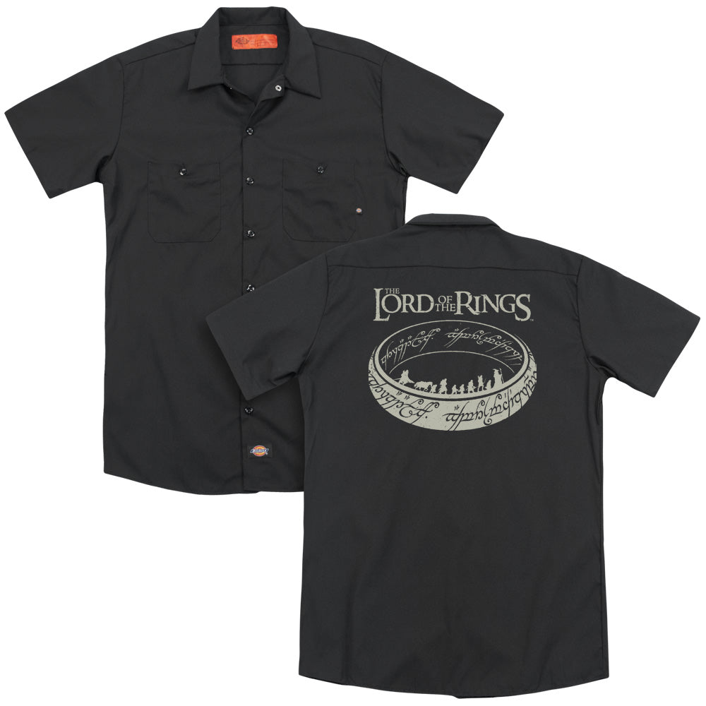 Lord Of The Rings/the Journey (back Print) - Adult Work Shirt - Black