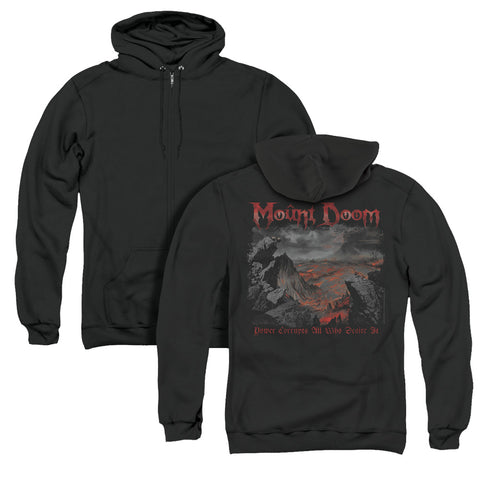 Lord Of The Rings/power Corrupts (back Print) - Adult Zipper Hoodie-black