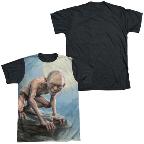 Lor/gollum Moon-s/s Adult White Front Black Back  -white