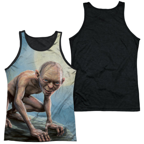 Lor/gollum Moon-adult Poly Tank Top Black Back-white