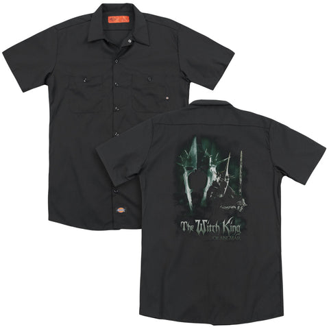Lor/witch King (back Print) - Adult Work Shirt - Black