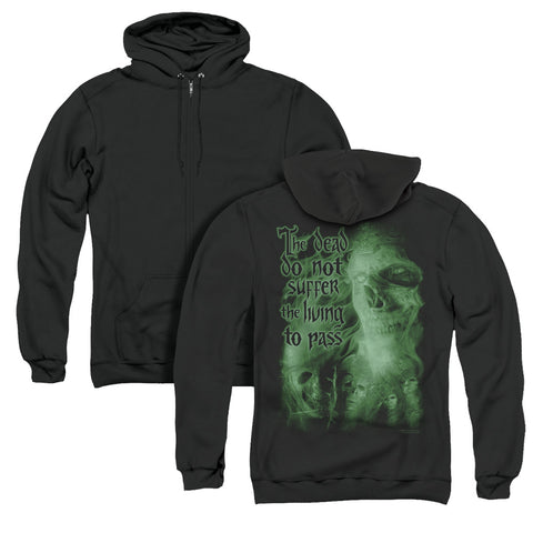 Lor/king Of The Dead (back Print) - Adult Zipper Hoodie - Black