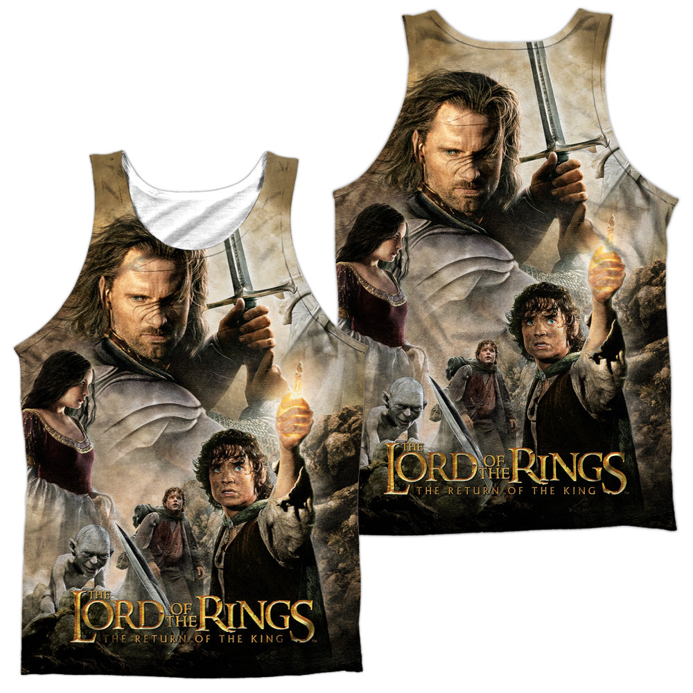 Lor/king Poster (front/back Print)-adult 100% Poly Tank Top-white