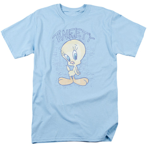 Looney Tunes/tweety Fade-s/s Adult 18/1-light Blue