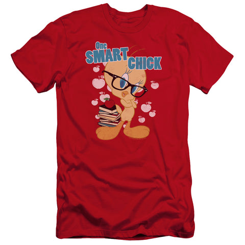 Looney Tunes/one Smart Chick-hbo S/s Adult 30/1-red