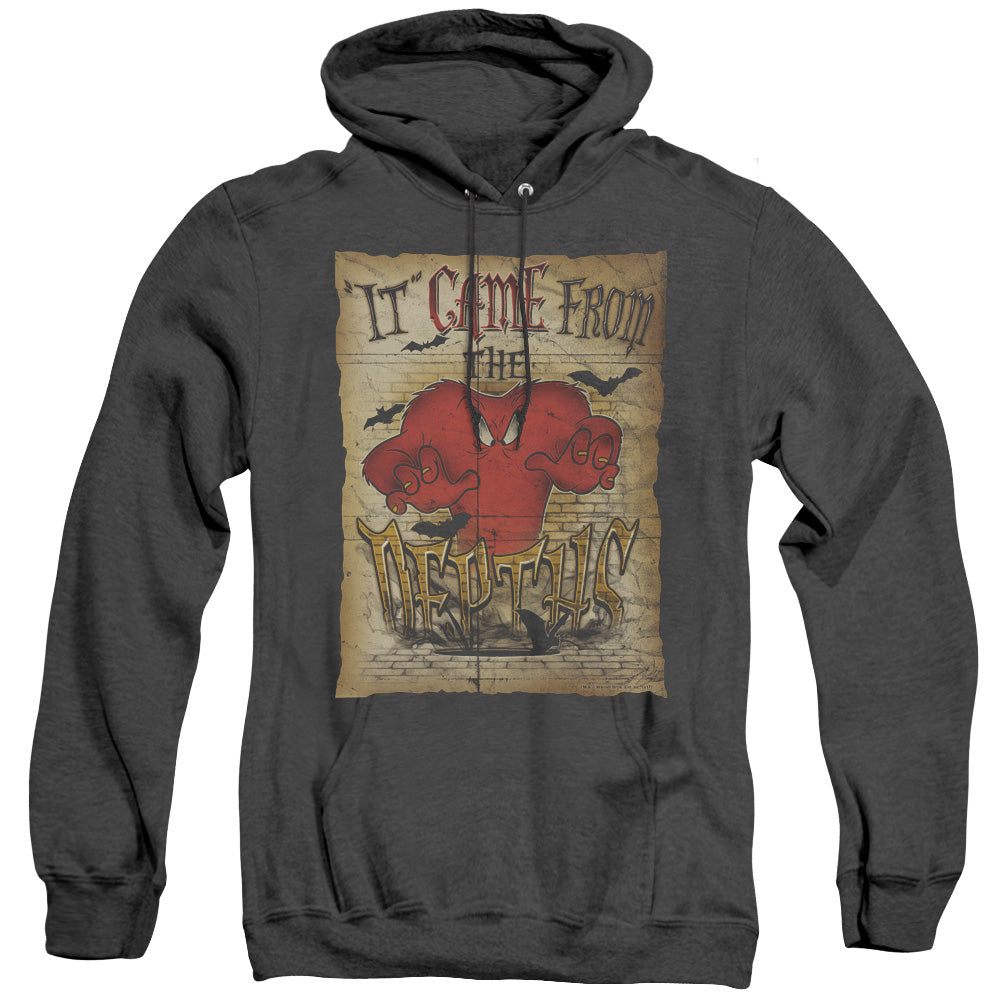 Looney Tunes/the Depths-adult Heather Hoodie-black