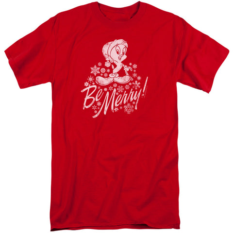 Looney Tunes/merry Tweety-s/s Adult Tall 18/1-red