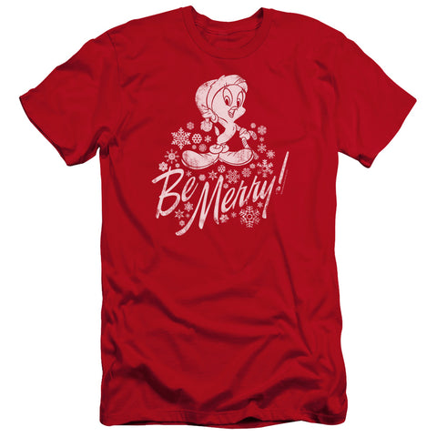 Looney Tunes/merry Tweety-hbo S/s Adult 30/1-red