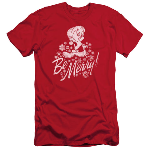 Looney Tunes/merry Tweety-s/s Adult 30/1-red