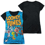Junior Cap Sleeve 100% Poly Black Back