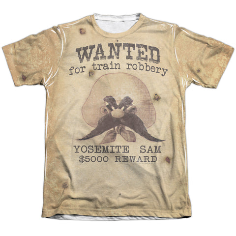 Looney Tunes/wanted-adult Poly/cotton S/s Tee-white