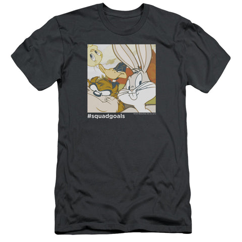 Looney Tunes/squad Goals-s/s Adult 30/1-charcoal