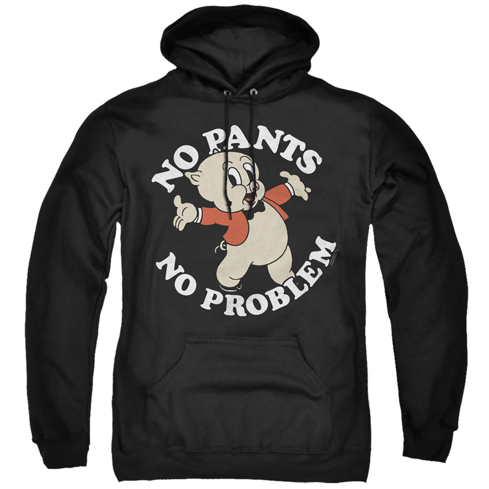 Looney Tunes/no Pants-adult Pull-over Hoodie-black