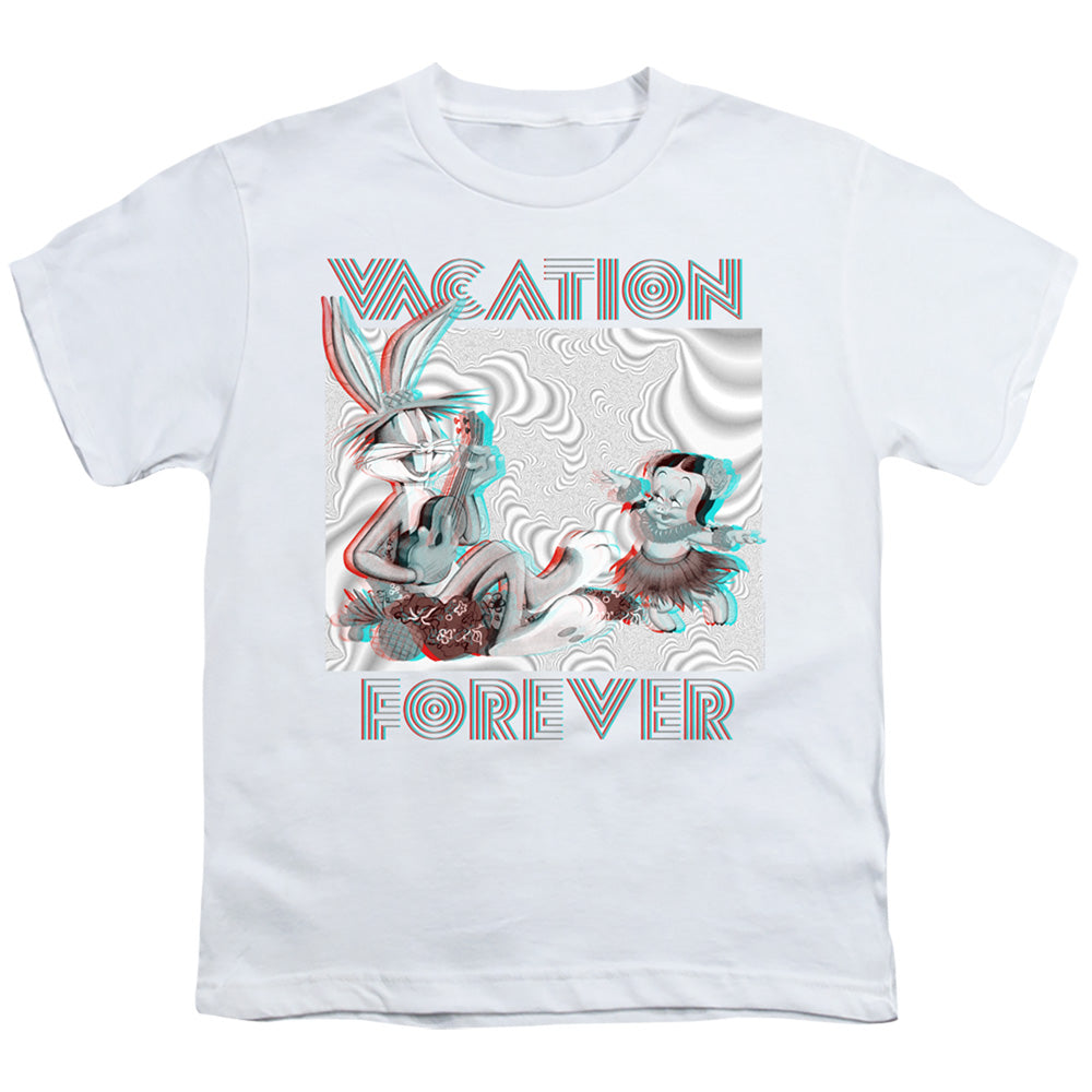 Looney Tunes/vacation Forever-s/s Youth 18/1-white