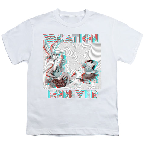 Looney Tunes/vacation Forever-s/s Youth 18/1-white