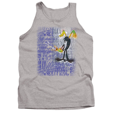 Looney Tunes/graffiti Duck-adult Tank-athletic Heather