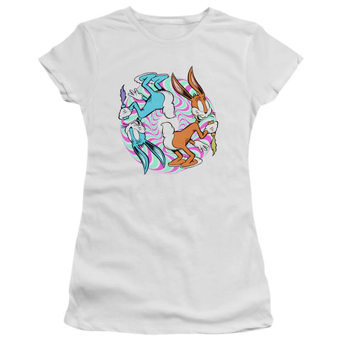 Looney Tunes/wacky Wabbit-s/s Junior Sheer-white