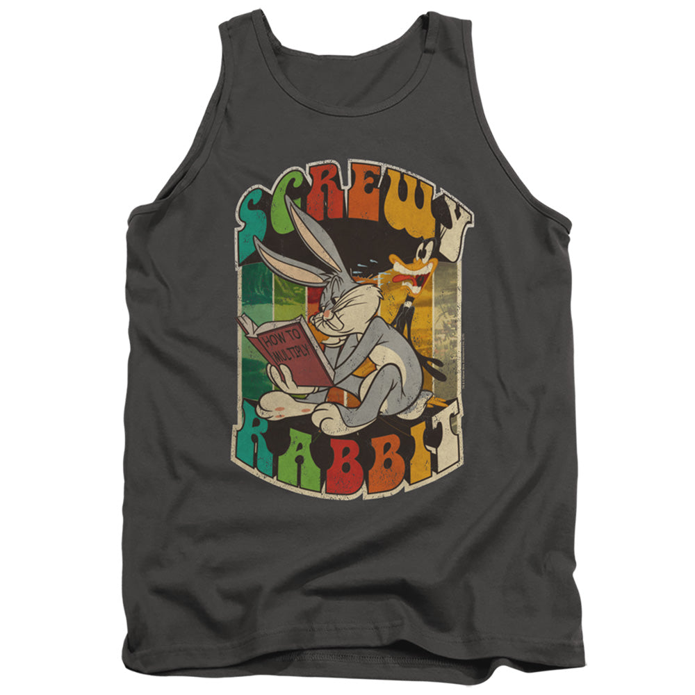 Looney Tunes/screwy Rabbit-adult Tank-charcoal