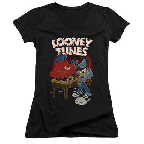 Looney Tunes/dj Looney Tunes-junior V-neck-black