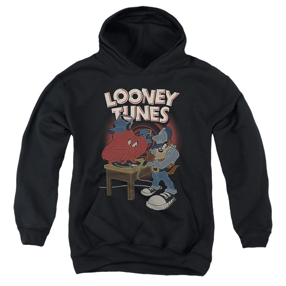 Looney Tunes/dj Looney Tunes-youth Pull-over Hoodie-black