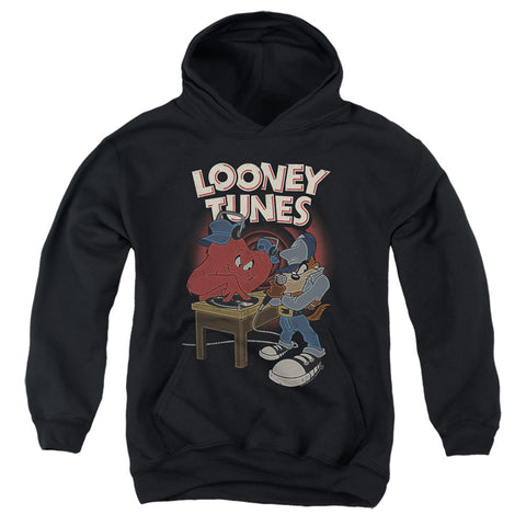 Looney Tunes/dj Looney Tunes-youth Pull-over Hoodie-black