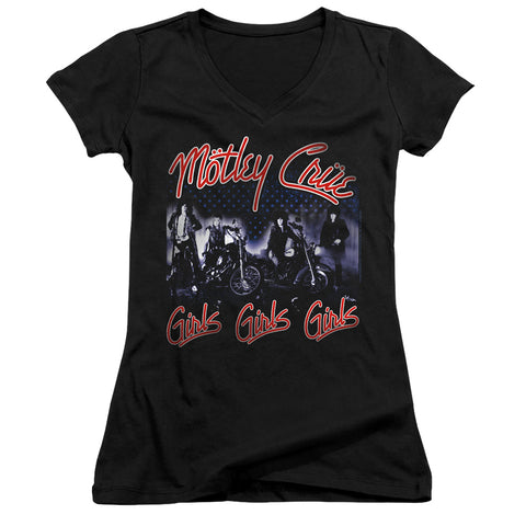 Motley Crue/girls-junior V-neck-black