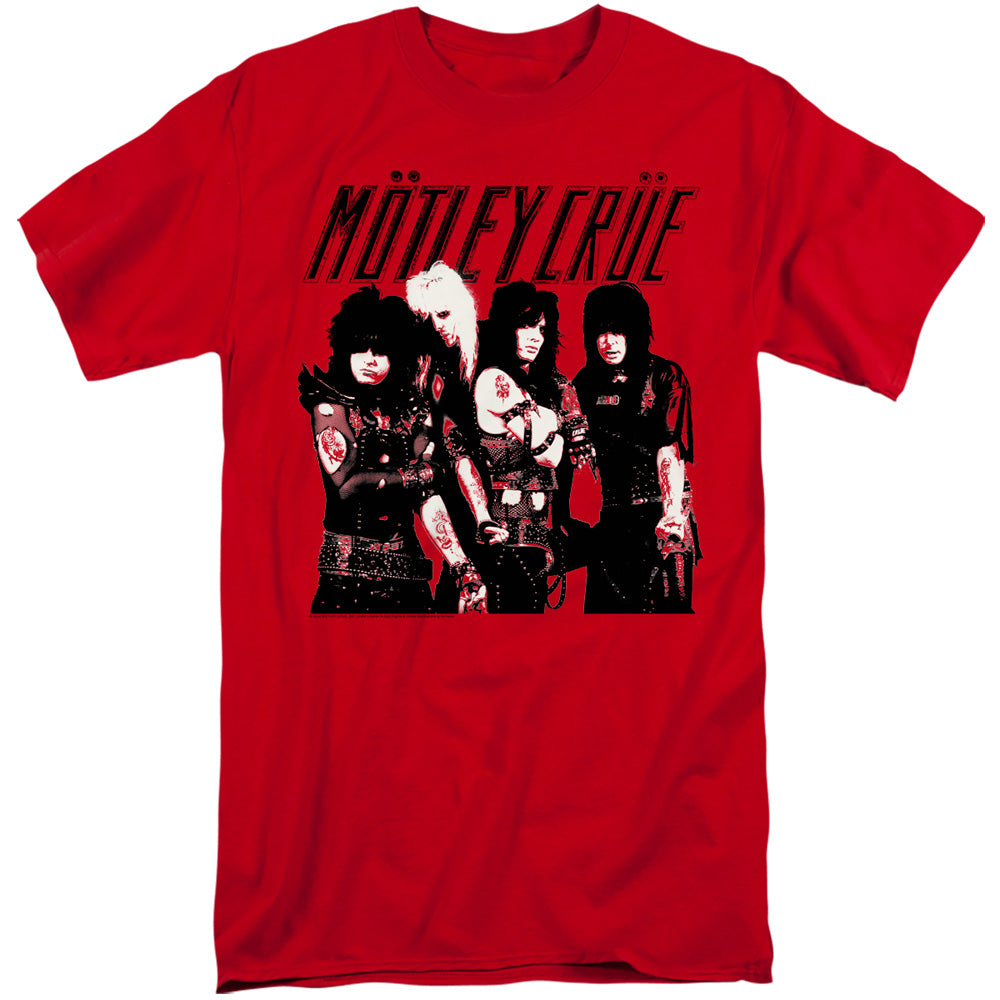 Motley Crue/group-s/s Adult Tall 18/1-red-xl