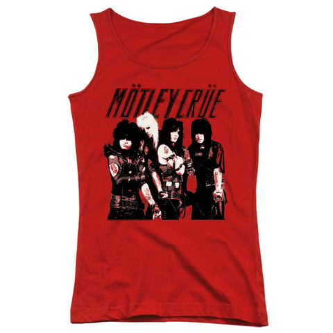 Motley Crue/group-juniors Tank Top  -red
