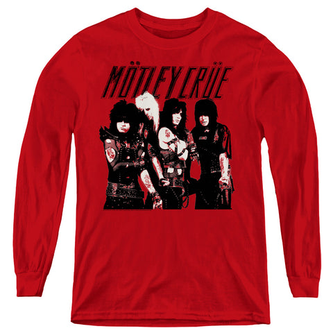 Motley Crue/group-youth Long Sleeve-red-sm