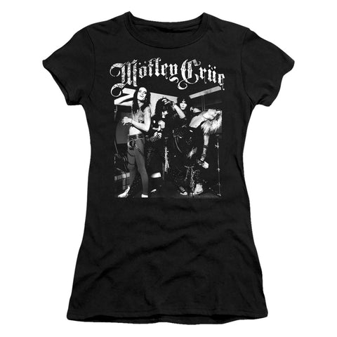 Motley Crue/band Photo-s/s Junior Sheer-black-sm