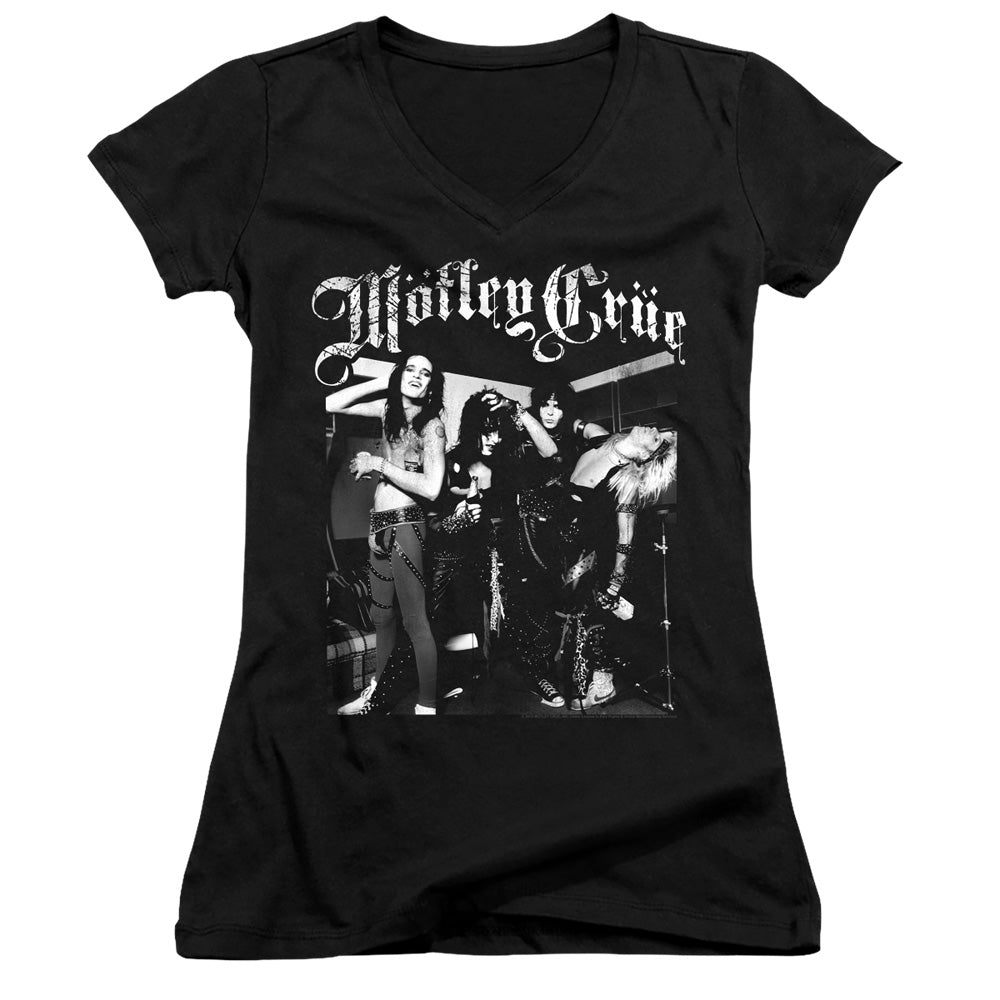 Motley Crue/band Photo-junior V-neck-black-sm