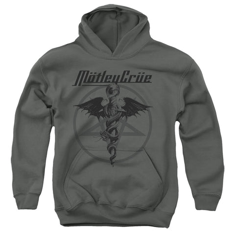 Motley Crue/dr Devil-youth Pull-over Hoodie-charcoal