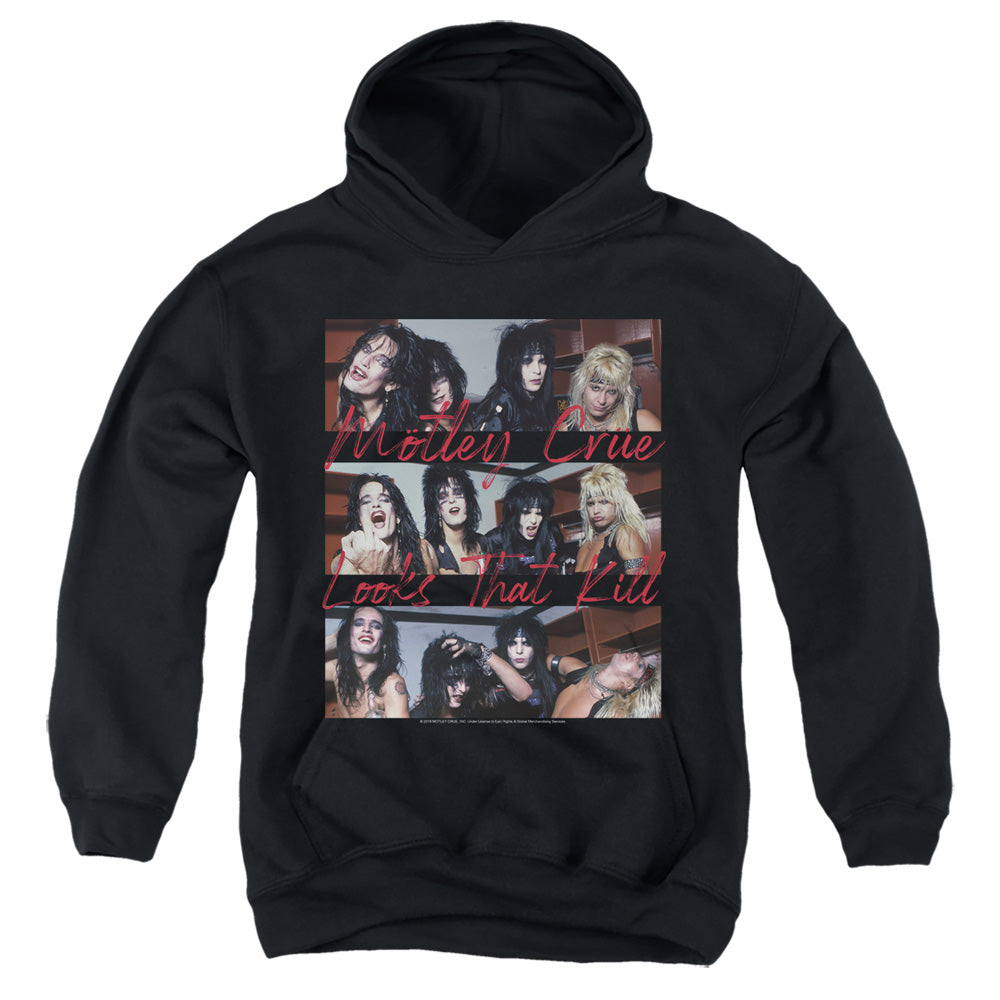 Motley Crue/looks That Kill-youth Pull-over Hoodie-black