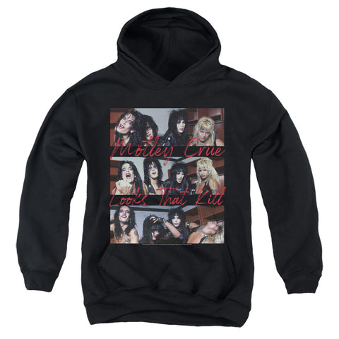 Motley Crue/looks That Kill-youth Pull-over Hoodie-black
