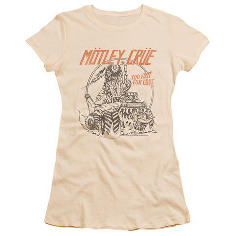 Motley Crue/too Fast For Love-s/s Junior Sheer-cream