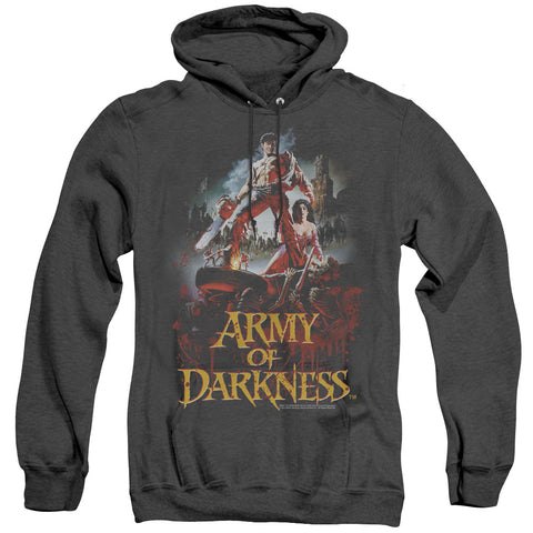 Army Of Darkness/bloody Poster-adult Heather Hoodie-black