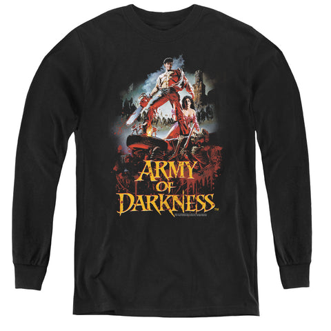 Army Of Darkness/bloody Poster - Youth Long Sleeve Tee - Black