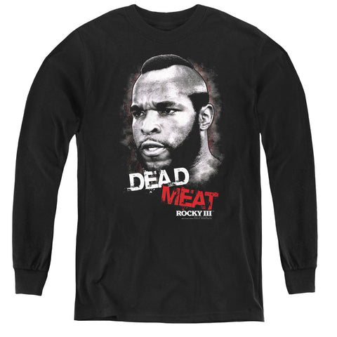 Rocky Iii/dead Meat - Youth Long Sleeve Tee - Black