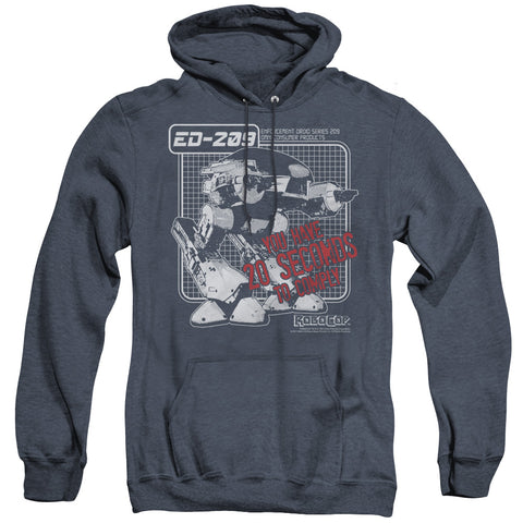 Robocop/ed 209 - Adult Heather Hoodie - Navy