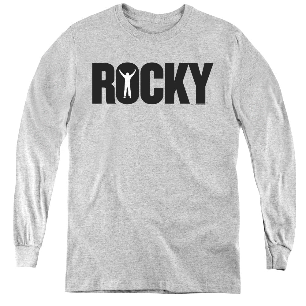 Rocky/logo - Youth Long Sleeve Tee - Heather - Sm