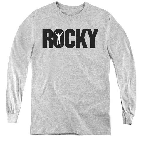 Rocky/logo - Youth Long Sleeve Tee - Heather - Sm