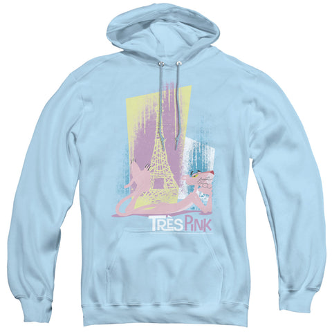 Pink Panther/tres Pink - Adult Pull-over Hoodie - Light Blue