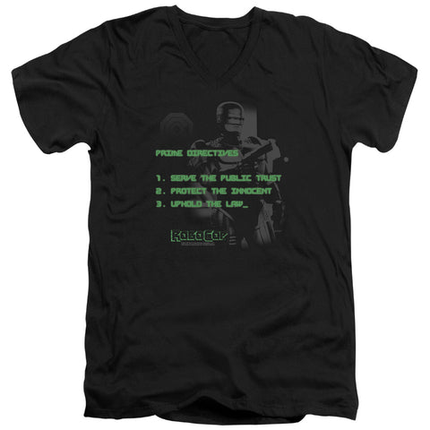 Robocop/prime Directives - S/s Adult V-neck - Black